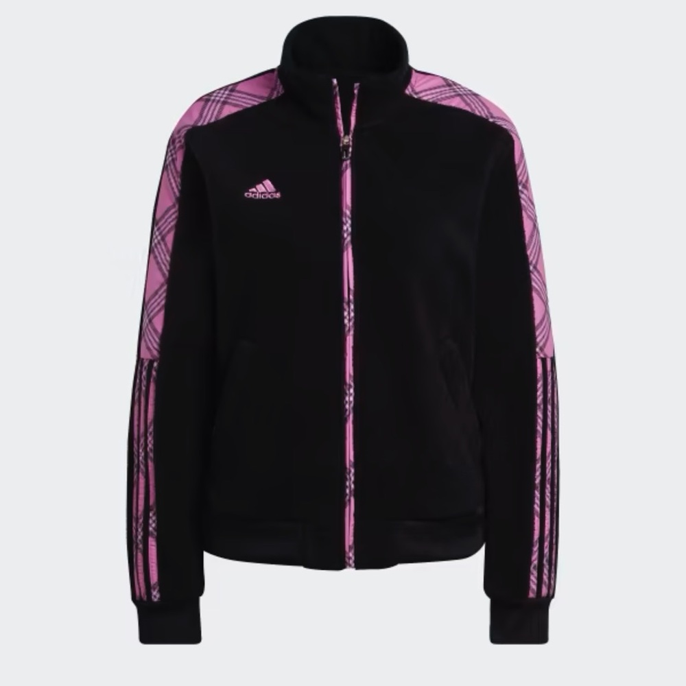 NWT Adidas Black Jacket with Pink Accents